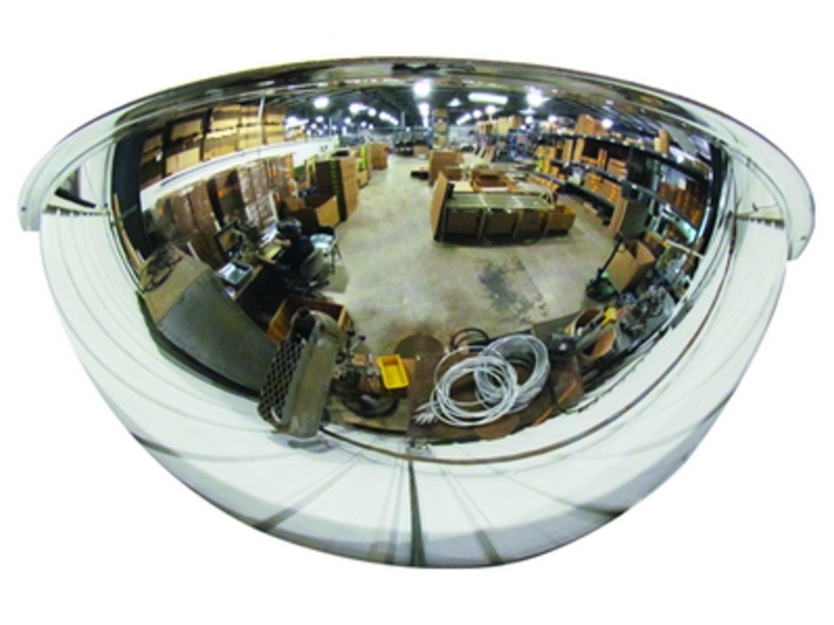 Acrylic Industrial Dome Mirror 180 Degrees Distance Covered 26 Ft. Silver