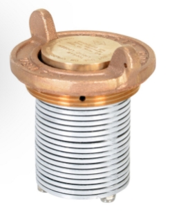 Brass vertical drum vent for 30 and 55 gallon drums non-sparking upward mount