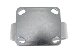 Cast iron steel rigid caster 8 inch diameter 2 inch width 1760 lb capacity zinc plated