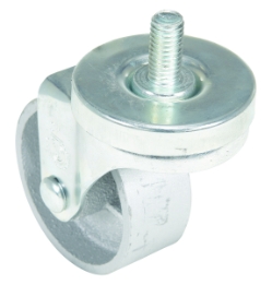 Cast iron stem swivel caster 3 inch diameter 1 inch width 350 lb capacity threaded stem