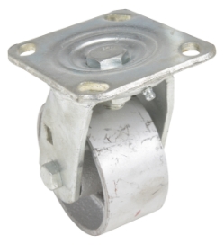 Cast iron swivel caster 4 inch diameter 2 inch width 700 lb capacity with zerk fitting