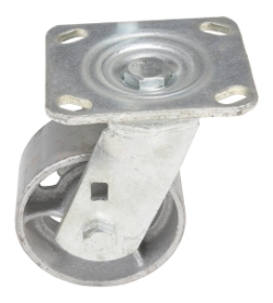 Cast iron swivel caster 4 inch diameter 2 inch width 700 lb capacity with zerk fitting