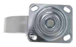 Cast iron steel swivel caster 8 inch diameter 2 inch width 1760 lb capacity silver zinc plated