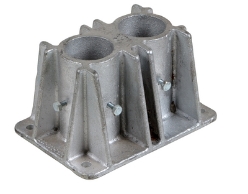 Cast Steel Double Socket For Pipe Safety Railing Silver
