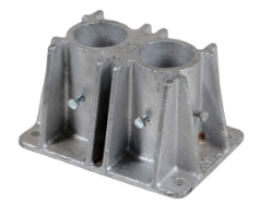 Cast Steel Double Socket For Pipe Safety Railing Silver
