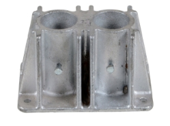 Cast Steel Double Socket For Pipe Safety Railing Silver