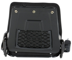 Cloth deluxe fork truck seat with seat belt 4.5 x 4.5 x 4 inch low profile universal mount