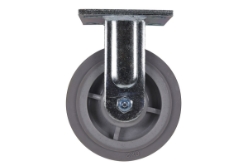 Duratek thermoplastic rubber rigid caster 6 inch diameter 2 inch width 600 lb capacity