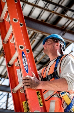 Fiberglass Extension Ladders with Aluminum Rings 32 Step 300 Lb. Capacity