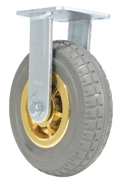 Flat-free rigid caster 8 inch diameter 2 inch width 661 lb capacity dark gray
