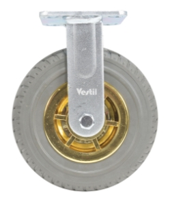 Flat-free rigid caster 8 inch diameter 2 inch width 661 lb capacity dark gray