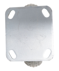 Flat-free rigid caster 8 inch diameter 2 inch width 661 lb capacity dark gray