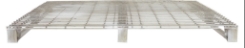 Galvanized Steel Welded Wire Pallet 48 In. x 48 In. 4,000 Lb. Capacity Gray