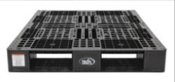 High Density Polyethylene Pallet 39-1/2 In. x 47-3/8 In. x 6 In. 8000 Lb. Capacity Black - PLP2-4840-BLACK