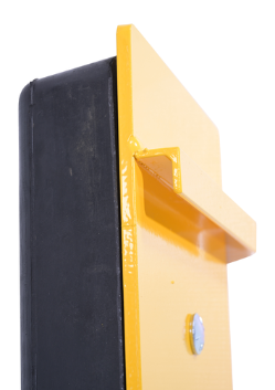 Molded rubber steel class II fork truck carriage bumper 2 inch depth slide on