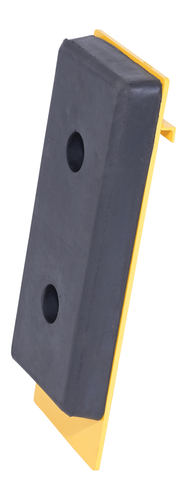 Molded rubber steel class II fork truck carriage bumper 2 inch depth slide on