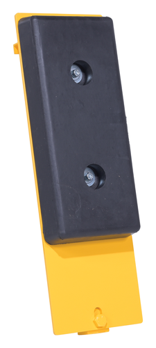 Molded rubber steel class III fork truck carriage bumper 2 inch depth bolt on