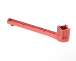 Non-sparking solid nylon drum bung nut wrench for flammable liquid handling