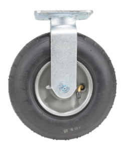 Pneumatic rigid caster 8 inch diameter 3 inch width 250 lb capacity black gray