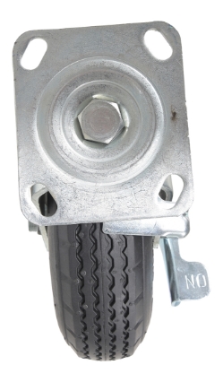 Pneumatic swivel with brake caster 8 inch diameter 3 inch width 250 lb capacity