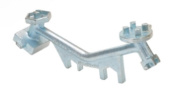 Polished zinc cast steel angled hand drum bung nut wrench