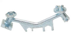 Polished zinc cast steel angled hand drum bung nut wrench