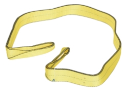 Polyester lifting web sling 3 inch x 8 foot double ply yellow ANSI rated