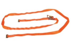 Polyester Ratcheting Cargo Strap with E-Clip 16 Ft. Working Length 1,200 Lb. Working Load Orange