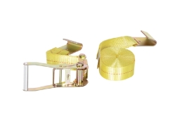 Polyester Ratcheting Cargo Strap with Flat Hook 27 Ft. Working Length 3,325 Lb. Working Load 