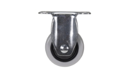 Polypropylene rigid caster 3-inch diameter 1-inch width 176 lb capacity with zinc-plated yoke