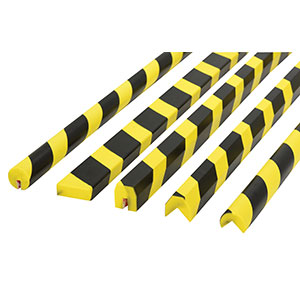 Versatile foam edge guards provided added protection when necessary. Each guard is manufactured from flexible foam that conforms to slightly irregular angles and surfaces Black and yellow alert striping. Sold in lengths of 40", easy to cut to custom length