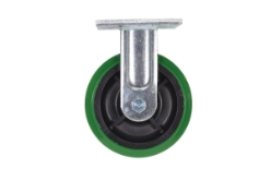 Polyurethane rigid caster with hub 6 inch 2 inch width 900 lb capacity non-marking