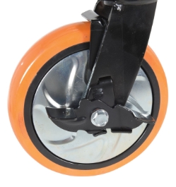 Polyurethane swivel caster with brake 8 inch 2 inch 925 lb capacity zinc plated