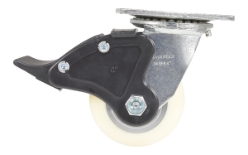 Polyurethane total brake swivel caster 4 inch 2 inch 900 lb capacity non-marking