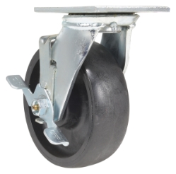 RollX Glass Filled Nylon Swivel With Brake Caster 6 In. Diameter x 2 In. Width 1250 Lb. Capacity