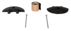 Rubber Heavy Duty Speed Bump Asphalt End Caps 