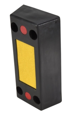 Rubber Rectangle Molded Bumper 16-1/8 In. x 4-29/32 In. x 2-1/8 In. 
