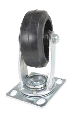 Rubber swivel caster 5 inch diameter 2 inch width 440 lb capacity aluminum core