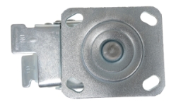 Rubber swivel with total brake caster 4 inch diameter 2 inch width 551 lb capacity