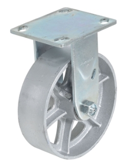 Semi steel rigid caster 6 inch x 2 inch 1200 lb capacity with zerk fitting