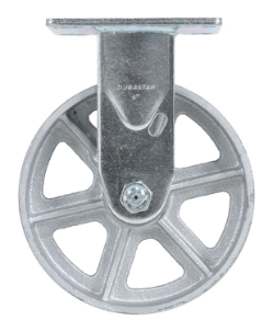 Semi steel rigid caster 6 inch x 2 inch 1200 lb capacity with zerk fitting