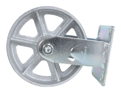 Semi steel rigid caster 6 inch x 2 inch 1200 lb capacity with zerk fitting