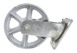 Semi steel swivel caster 6 inch x 2 inch 1200 lb capacity with zerk fitting