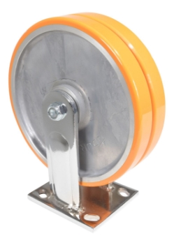 Sirius polyurethane dual rigid caster 8 inch 2 inch 2000 lb capacity non-marking