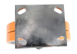 Sirius polyurethane dual rigid caster 8 inch 2 inch 2000 lb capacity non-marking