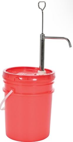 Stainless steel piston pail pump 1 inch bung 5 gallon pail chemical transfer pump