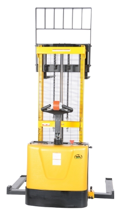 Steel Adjustable Powered Lift Stacker 62 In. Raised Height 2,000 Lb. Capacity