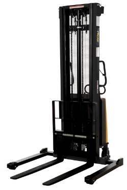 Steel Adjustable Stacker with Powered Lift 137 In. Raised Height 2,000 Lb. Capacity