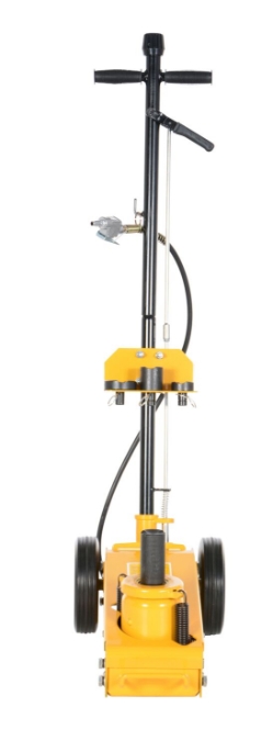 Steel air powered fork truck jack 8.5 to 18.25 inch lift height 44000 lb capacity