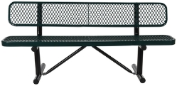 Steel Bench Expanded Metal 72" - Powder Coated - Creative Coating Solutions